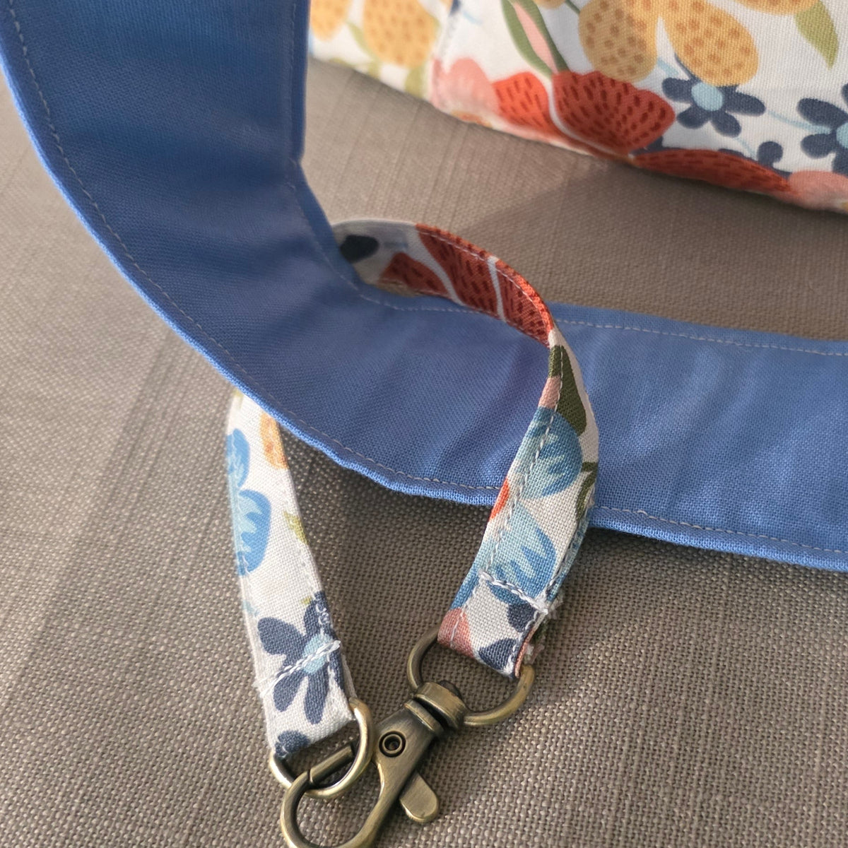 Hand-Quilted Vibrant Floral Tote Bag