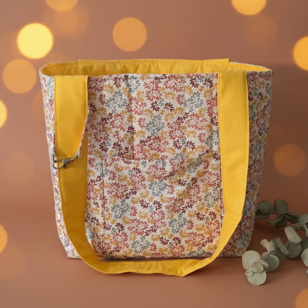 Hand-Quilted Autumn Tote Bag