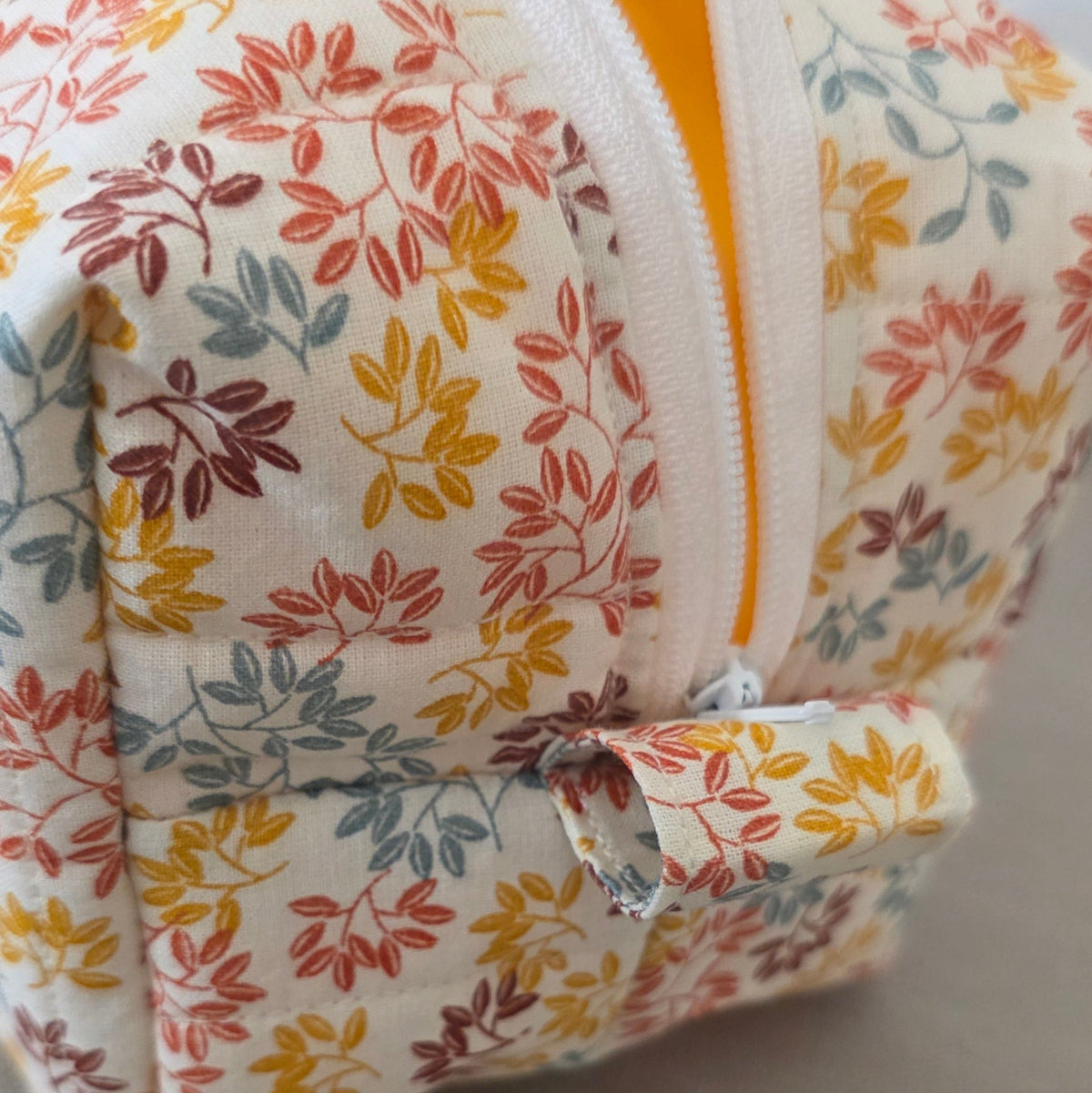 Hand-Quilted Autumn Makeup Bag