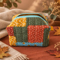 Hand-Quilted Patchwork Makeup Bag