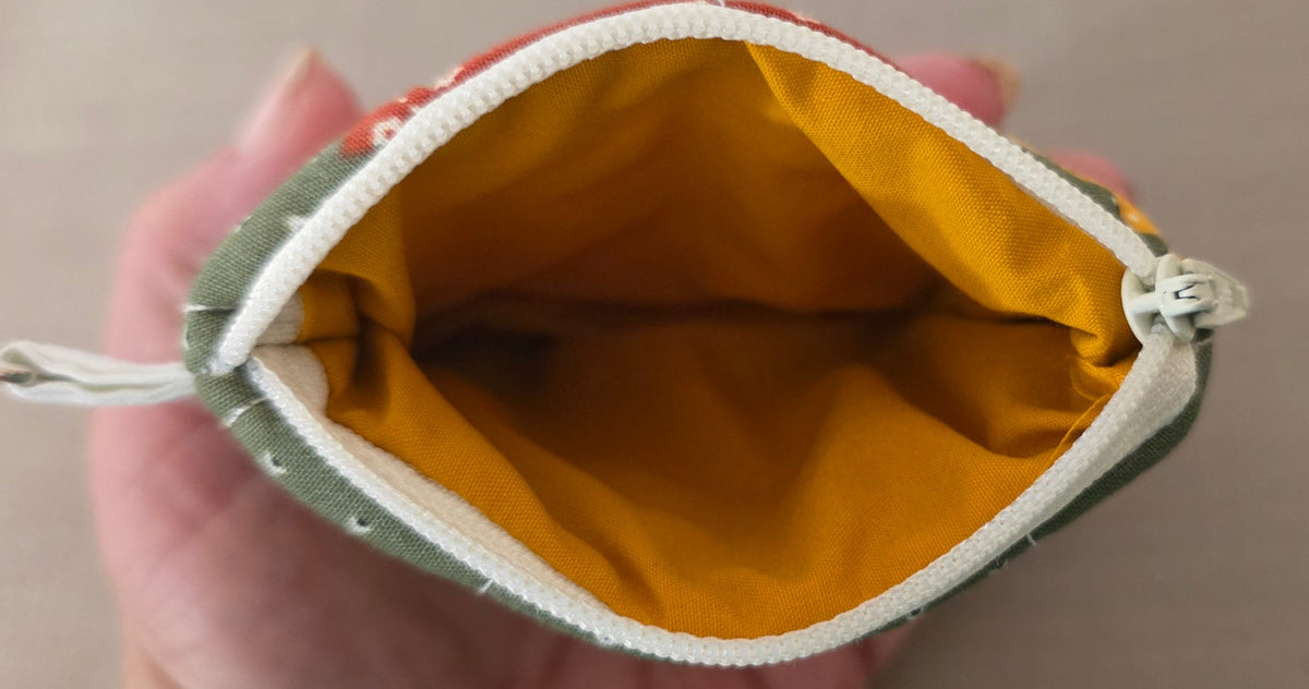 Hand-Quilted Patchwork Coin Pouch