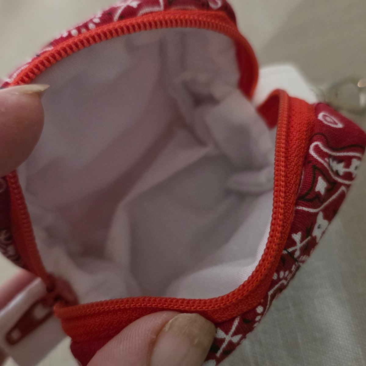 Hand Quilted Bandana Tiny Boxy Pouch