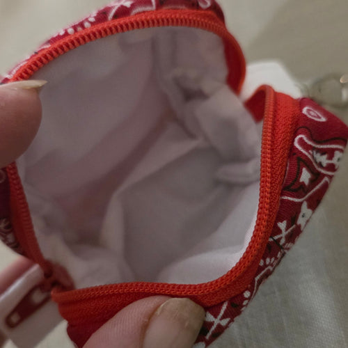 Hand Quilted Bandana Tiny Boxy Pouch