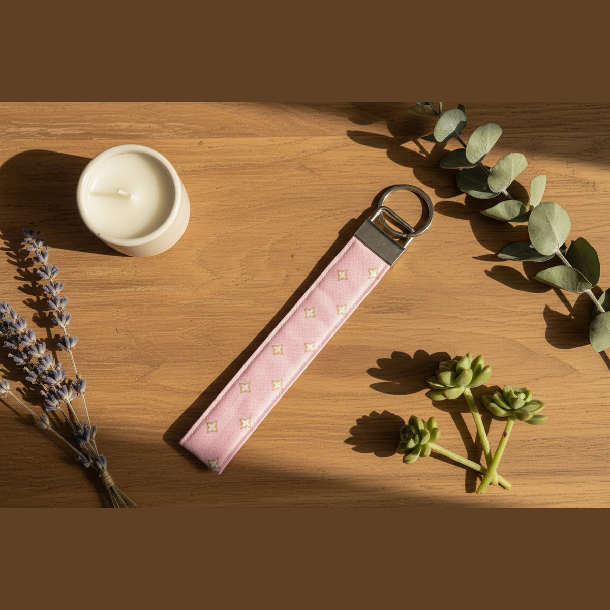 Starry Pink Wristlet Strap